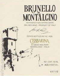 Cerbaiona Brunello Di Montalcino 斯巴尼奧庄園 蒙絲娜 1986